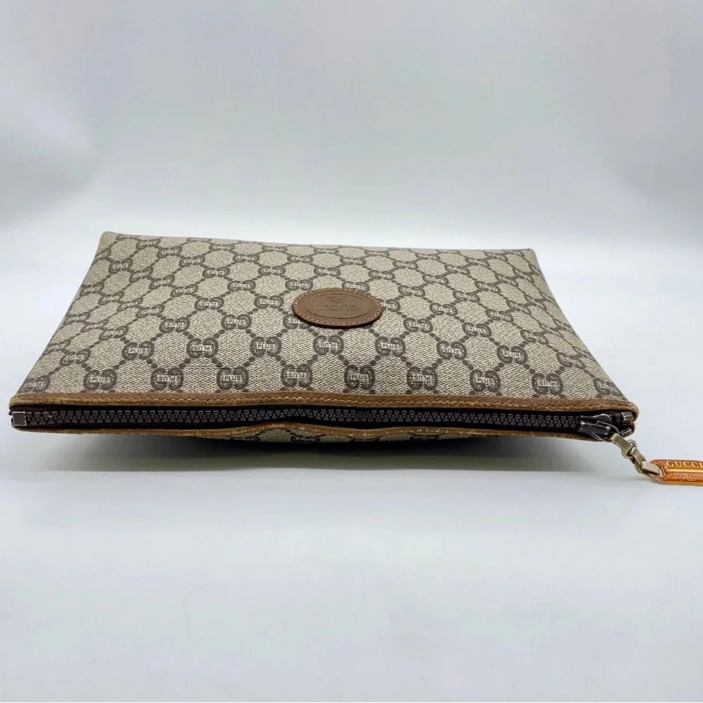 Gucci GG Plus Supreme PVC Leather Beige toiletry bag - men’s / women’s - EUC - Picture 4 of 13